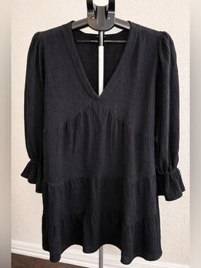 Boho Black Tunic Dress